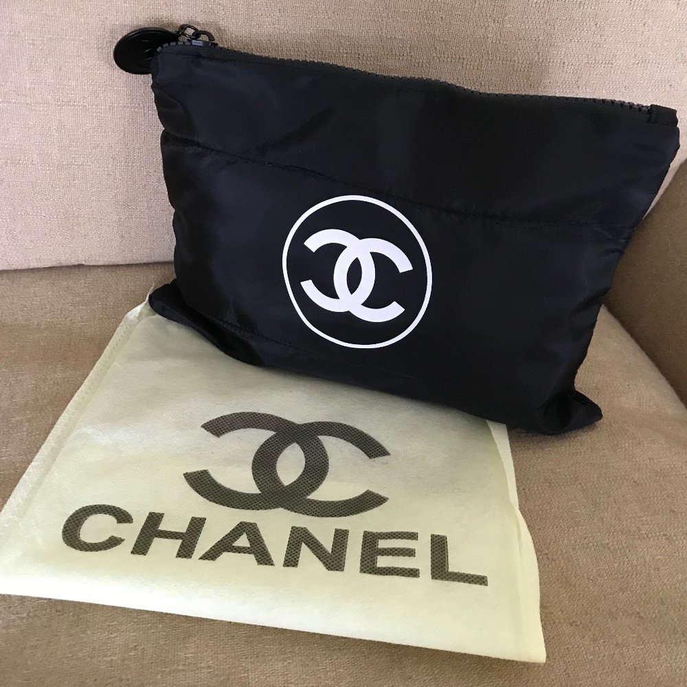 Chanel Puffy Makeup Pouch -Clutch - Ipad Case